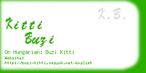 kitti buzi business card